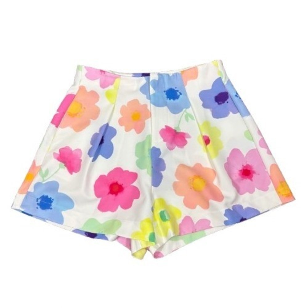 NWT White Fox Sunshine On My Mind Shorts White Multicolor Floral Size Small